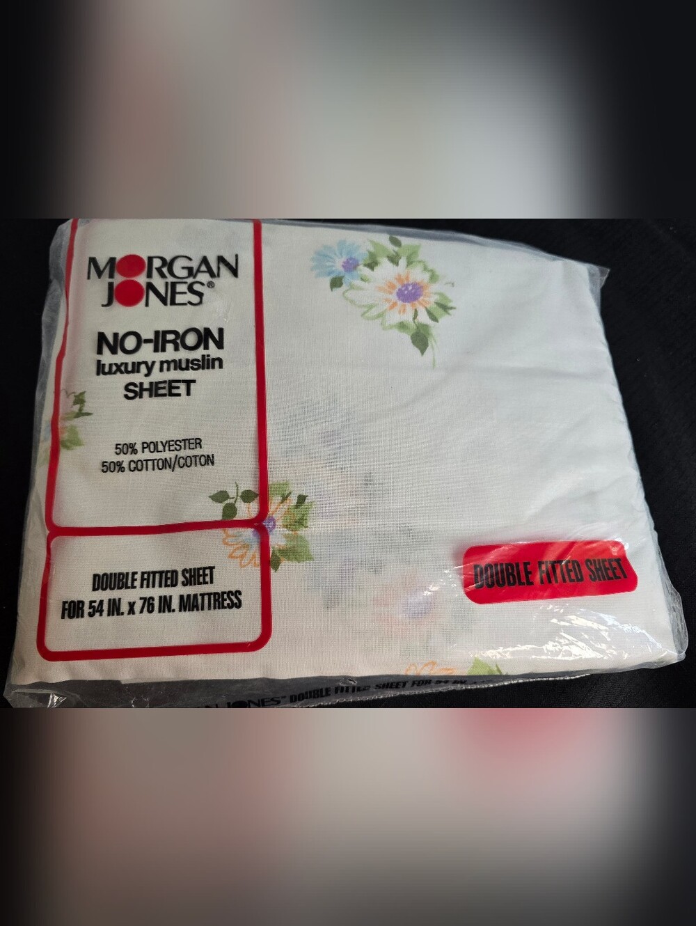 Vintage Morgan Jones Floral Muslin Sheet
